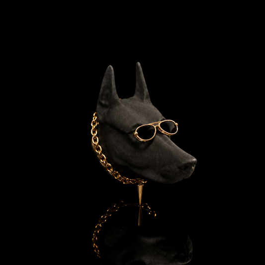 Doberman With glasses