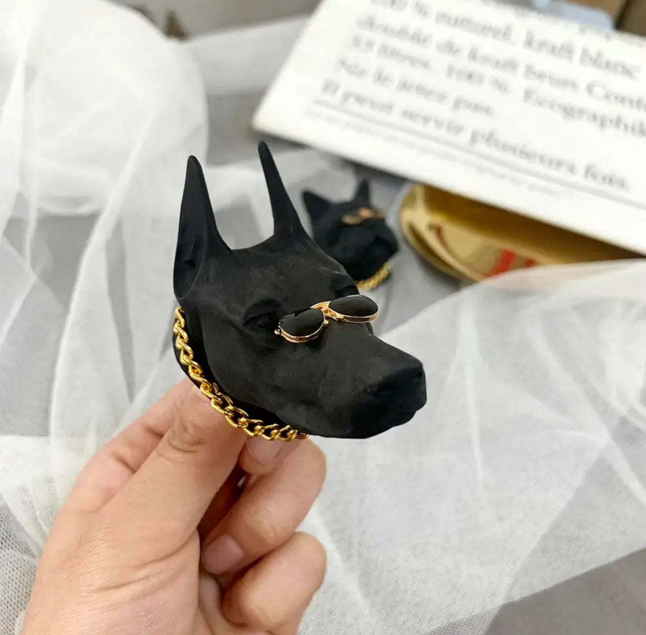Doberman With glasses